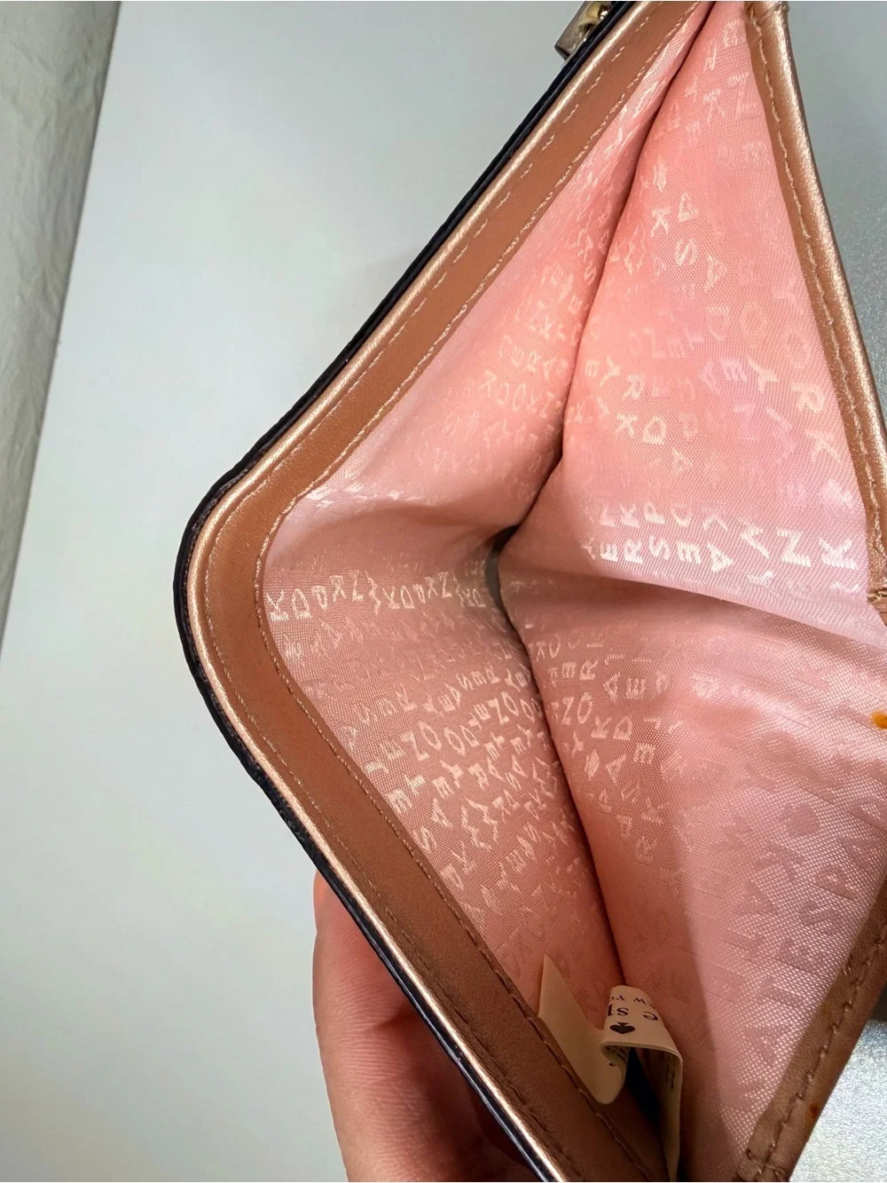 kate spade Metallic Gold Zip Around Card Wallet